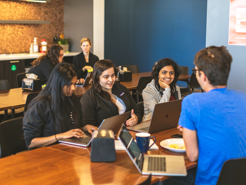 Employees working