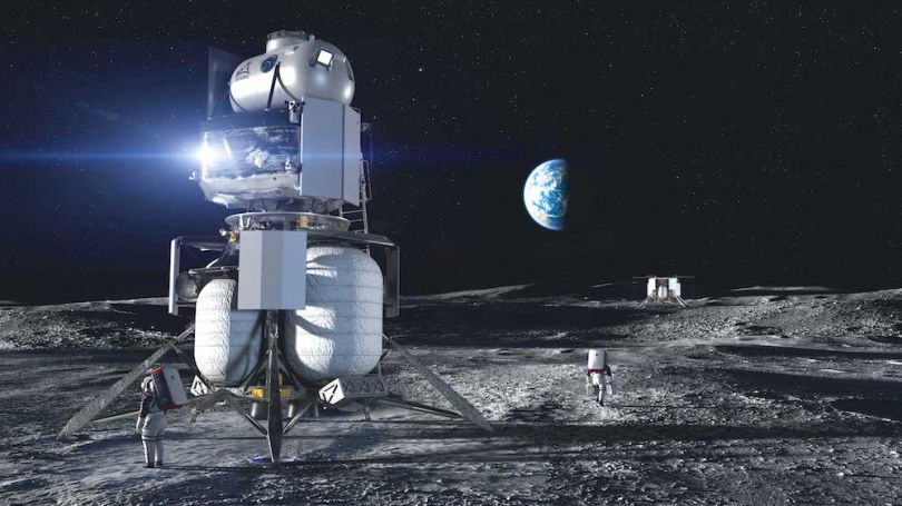 A rendering of the Blue Origin National Team Moon Lander
