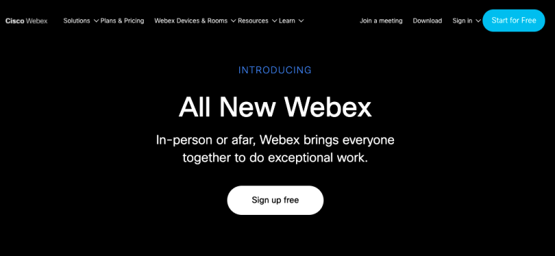 Webex Meetings Video Conferencing Software