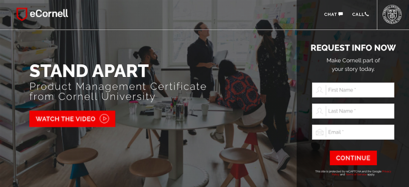 Cornell University Product Management Certification Program product management courses