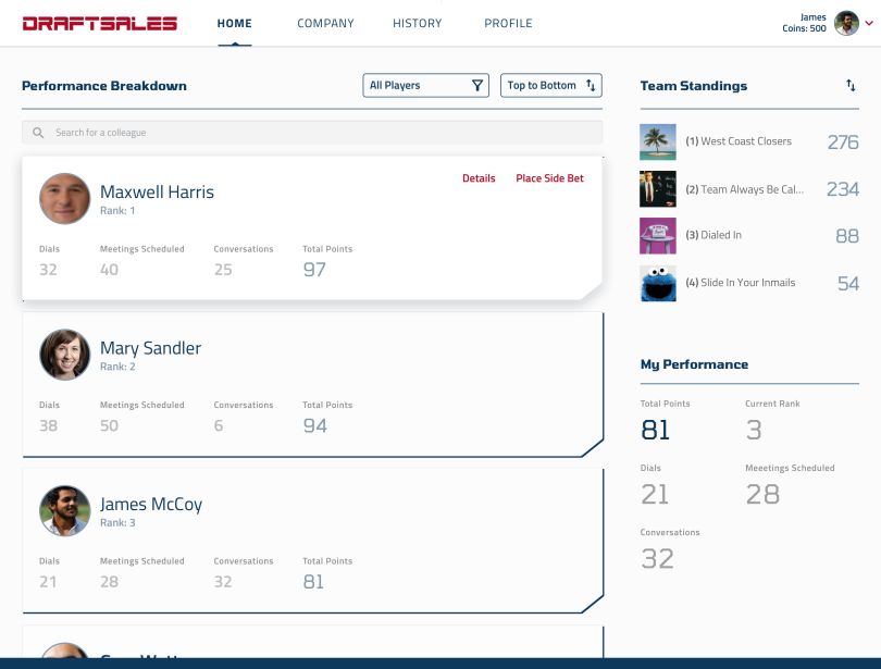 DraftSales Leaderboard