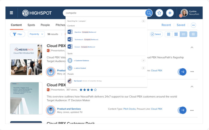 HighSpot sales automation