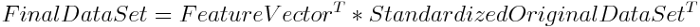 Principal Component Analysis feature vector