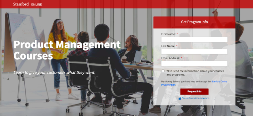 Stanford Online product management courses