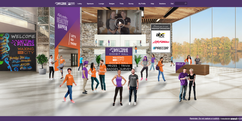 Intrado virtual event lobby