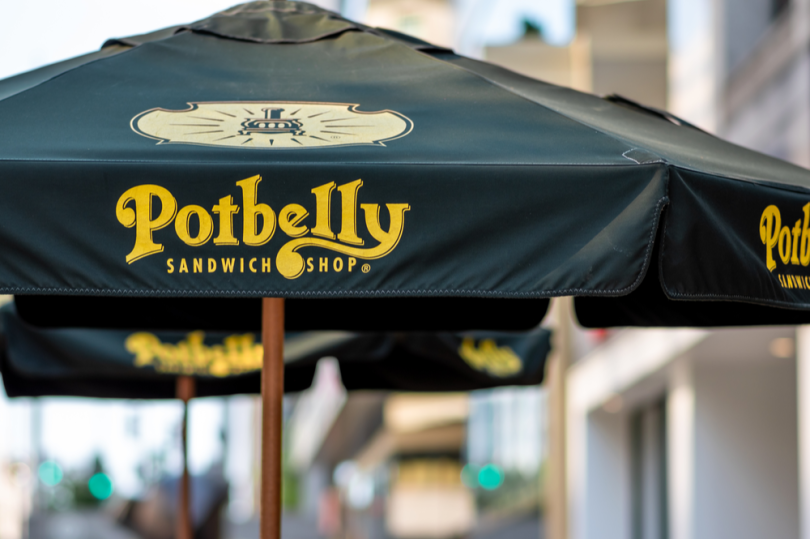 potbelly sandwich umbrella