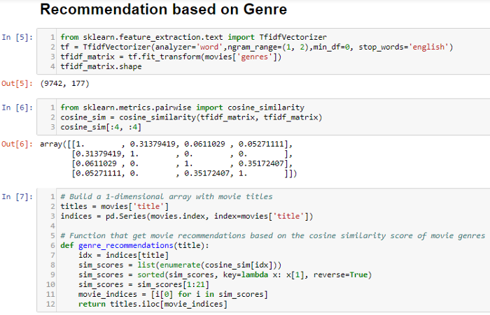 recommendation system machine learning recommendation based on genre