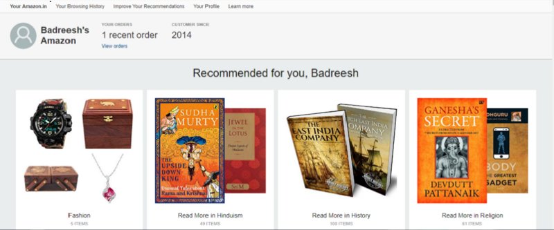 recommendation system machine learning Amazon Recommends