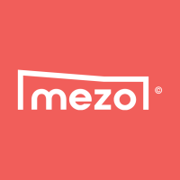 Red square logo with Mezo brand in white relief