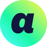 Acoustic "a" favicon on a gradient background