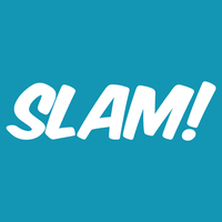 SLAM! Logo on turquoise