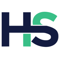 Stylized company initials, "H" and "S"