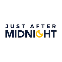 Company logo with a moon for the g letter in midnight