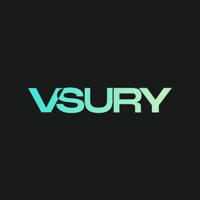 VSURY Logo filled with green to light green gradient