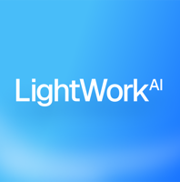 LightWork AI logo with blue background