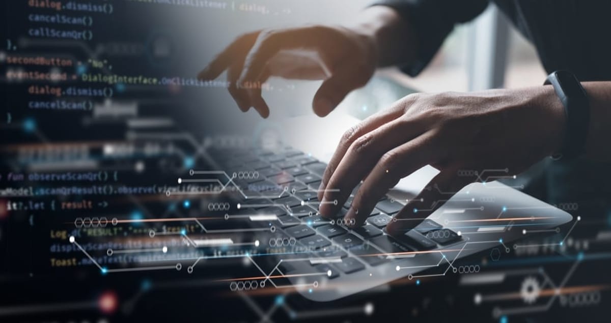 Laptop with warm lighting