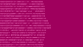 Outline of human face rendered in code.