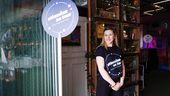 An Atlassian team member at an "Atlassian On Tour" event
