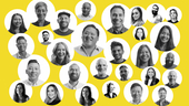 Cie Digital Labs employee headshots on yellow background