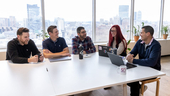 coworkers around a table