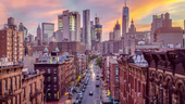 Skyscrapers in New York City.
