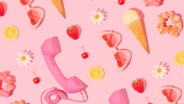 A pink phone.