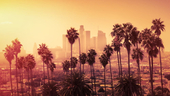 sunset view of Los Angeles, California