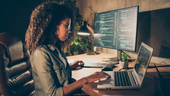 woman working at computer