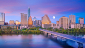 The Austin skyline at dusk.