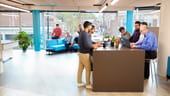 A group of Kensho employees work in their Cambridge, MA, headquarters