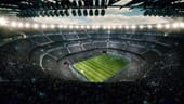 photo of a big sports stadium shot from the audience stands