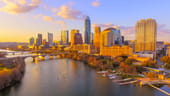 Austin skyline from the river