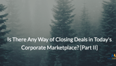 Is There Any Way of Closing Deals in Today's Corporate Marketplace? [Part II]