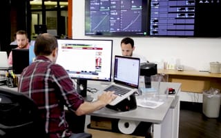 people working