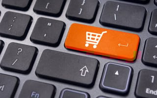shopping cart button on a keyboard