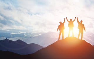 leaders on mountain