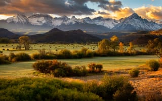 view of mountains and valley below in Colorado