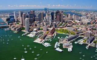 Aerial view of Boston