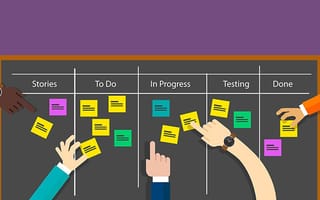 Illustration of a scum agile board