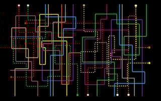 Abstract multi-colored subway map design