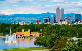 Downtown Denver and city park