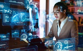 a female engineer working on a user interface project
