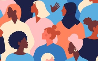 Illustration of a diverse group of women