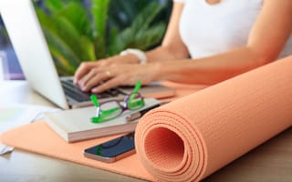 yoga mat on someone's