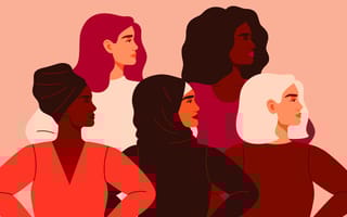 Illustration of a diverse group of women