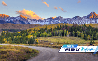 Rocky Mountains in the fall.