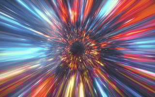 3D illustration of a colorful abstract tunnel