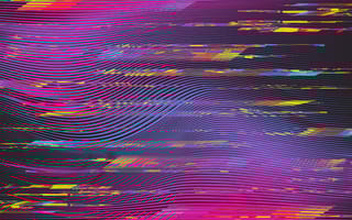 Glitched hologram effect artwork