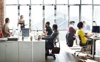 Tech team working in an office