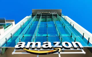 The exterior of an Amazon building